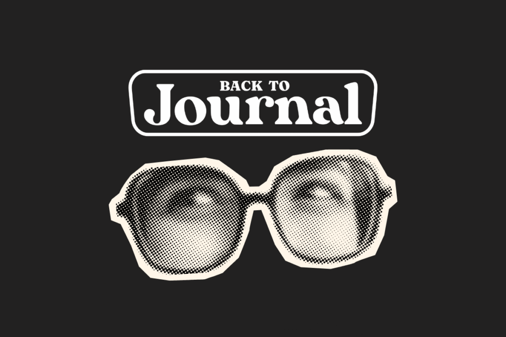 Immagine scura con il logo bianco ufficiale di backtojournal il blog sul journaling di riferimento in Italia